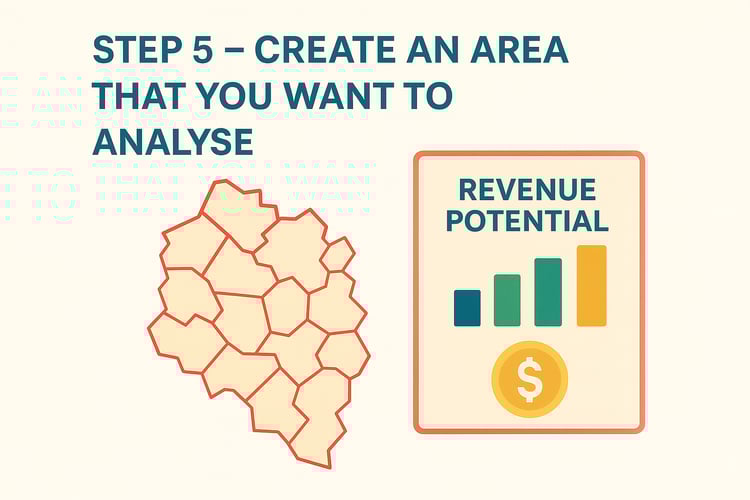 Step 5 – Create an area that you want to analyse