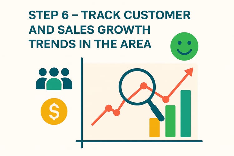 Step 6 – Track customer and sales growth trends in the area