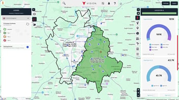 a map showing location planning demographics