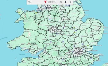 Image screenshot of a sales territory