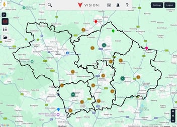 sales territory analysis completed on our Vision platform