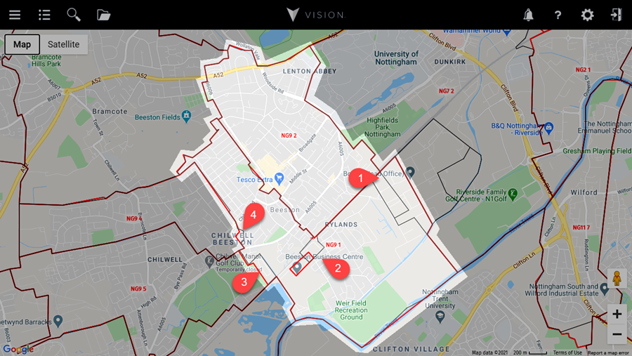 territories to the latest Postcode